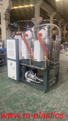 China good quality 3 in 1 plastic Raw material dehumidifier dryer supplier one dehu with two kinds of material hoppers for two injections help User save cost lot