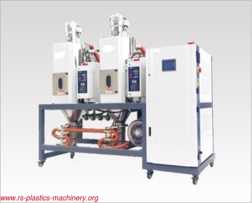 3 in 1 plastic pet desiccant Rotor dehumidify dryer factory 1 to 2 one dehumidifier with 2 silo hoppers good price havCE