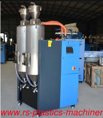 Hot sale Three stage material dehumidifier dryer manufacturer 1 dehumidifier with two silo hoppers for different plastics drying good price