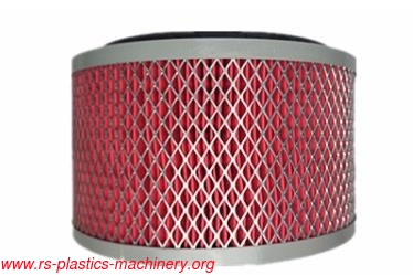 China plastic machine spare parts supplier-Red mesh filter dust filter for vacuum auto loader factory price