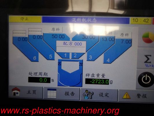 Output 300kg/hr automatic gravimetric blender supplier weight sensor mixer doser unit put on extruder directly factory price agent needed