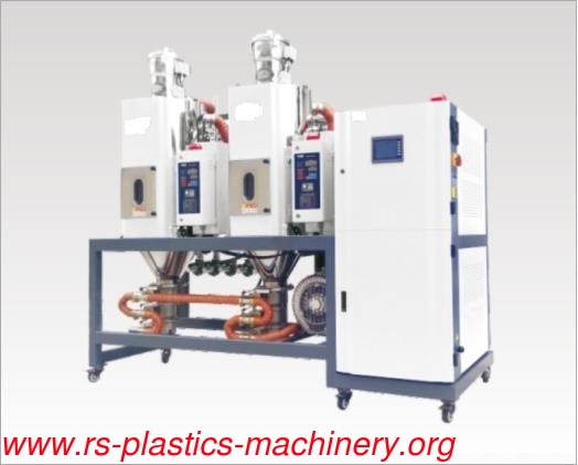 China good quality 3 in 1 dehumidifier dryer supplier one dehu with two kinds of material hoppers for two injections help User save cost lot