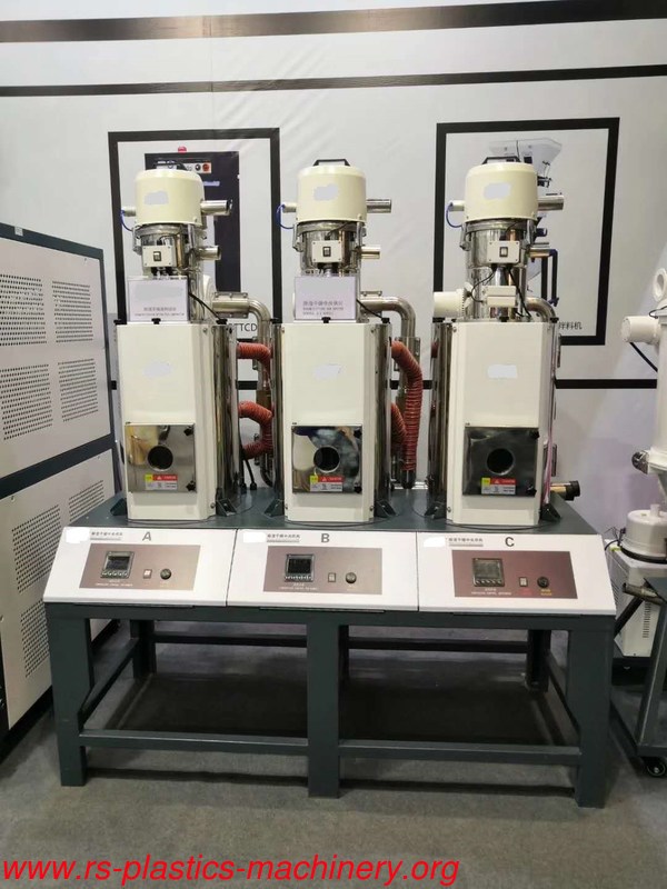 China PET,PE,PA,PC,LCP, all plastics material dehumidifying dryer of injection Supplier 3 hoppers in one hot sale