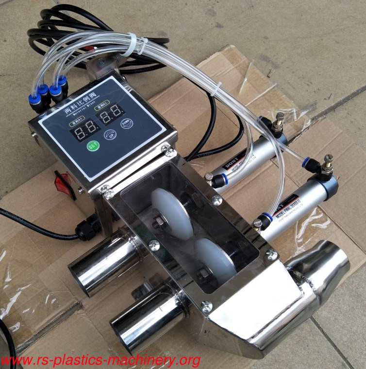 Output 550kg/hr New &  Regrind Plastic Proportional Mixer/material proportional valves  2"for injection machine