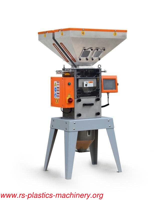 hot sale Orange colour good quality smart automatic gravimetric blender supplier for plastic extruder factory price to worldwide