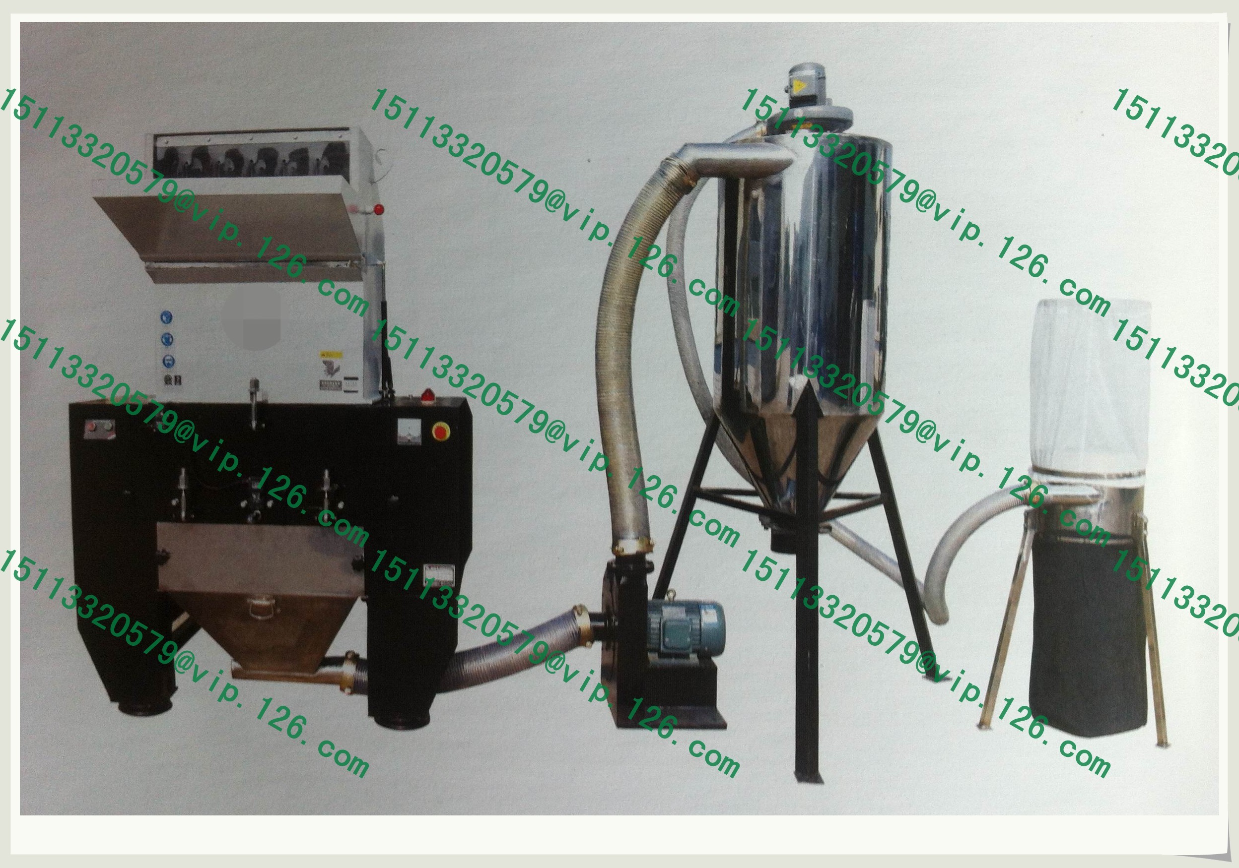 Plastic Crusher and Automatic Powder Sifter System/Hot Sale Plastic Shredder/Grinder